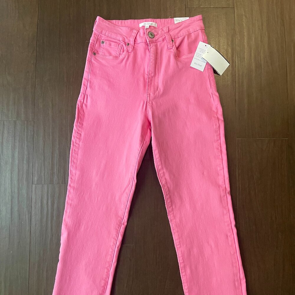 NWT STS Blue Ultra High rise croped Pink jeans 26 - Picture 3 of 10